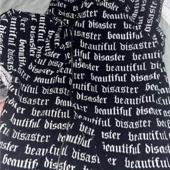 Beautiful Disaster Black and White Women's Sweater - Picture 3 of 4